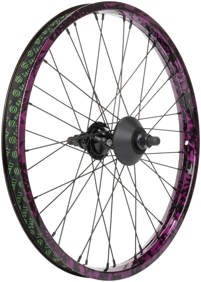 Load image into Gallery viewer, Salt EX Rear Wheel - 20&quot;, Black/Purple Splatter, LHD
