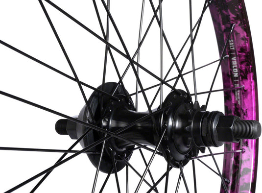 Salt EX Rear Wheel - 20", Black/Purple Splatter, LHD