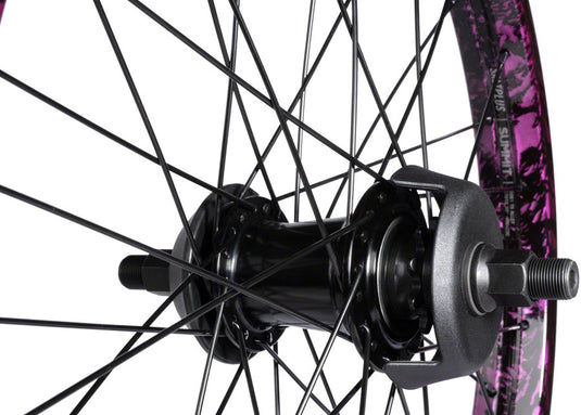 Salt Everest Rear Wheel - 20", Black/Purple Splatter, Freecoaster, LHD