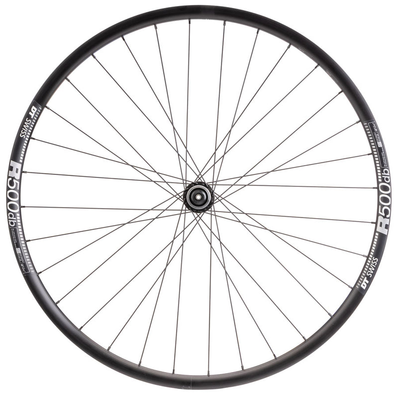 Load image into Gallery viewer, Quality Wheels Shimano/DT R500 Front Wheel - 700, QR x 100mm, Center-Lock, Black, 32H