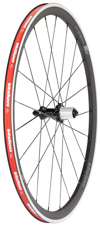 Load image into Gallery viewer, Vision Trimax 35 Alloy Wheelset 700c QRx100/130mm Rim Brake HG 11 Clincher Blk