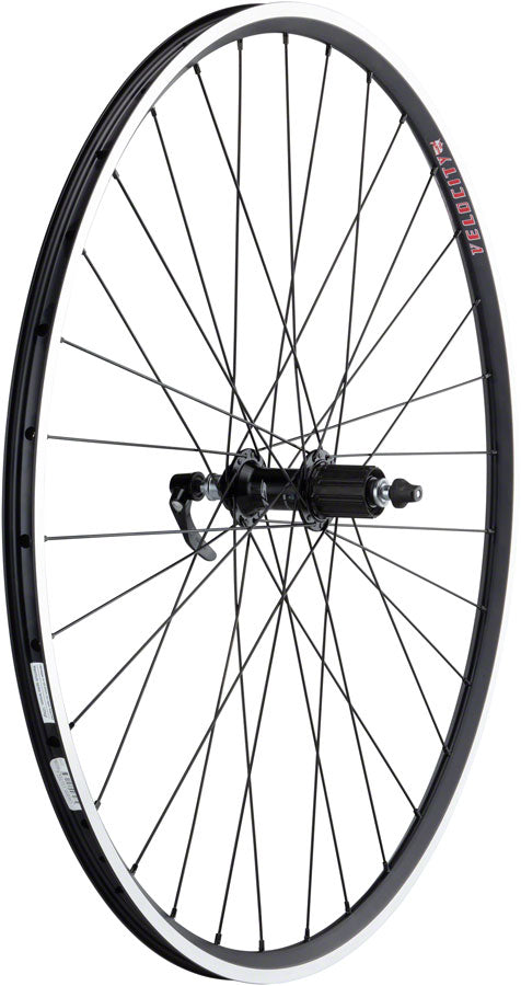Load image into Gallery viewer, Quality Wheels 105/Velocity A23 Rear Wheel - 700, QR x 130mm, Rim Brake, HG 11 Road, Black, Tubeless-Ready Clincher, 32H