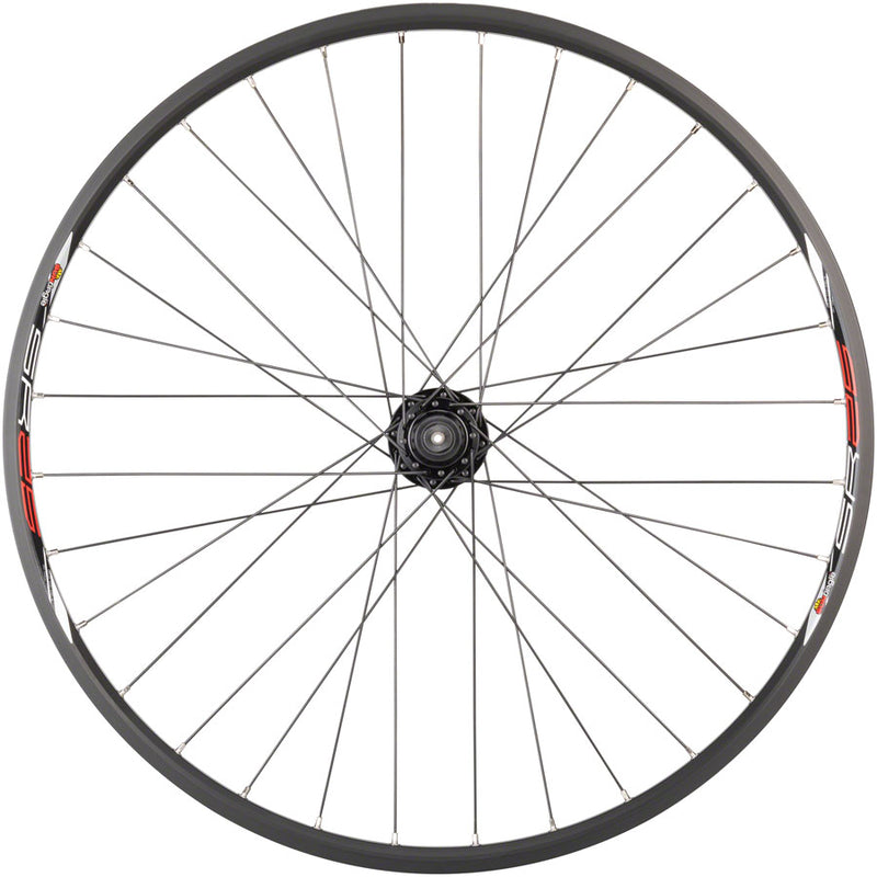 Load image into Gallery viewer, Quality Wheels Sun SR25 Front Wheel 26in QRx100mm 6-Bolt 32H Clincher Black