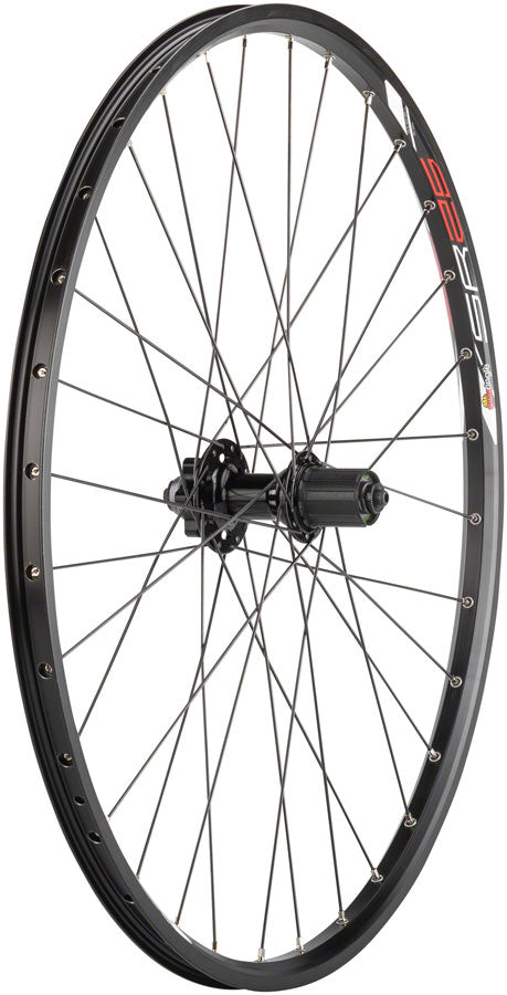 Load image into Gallery viewer, Quality Wheels Sun SR25 Rear Wheel 26in QRx135mm 6-Bolt HG 10 Black Clincher