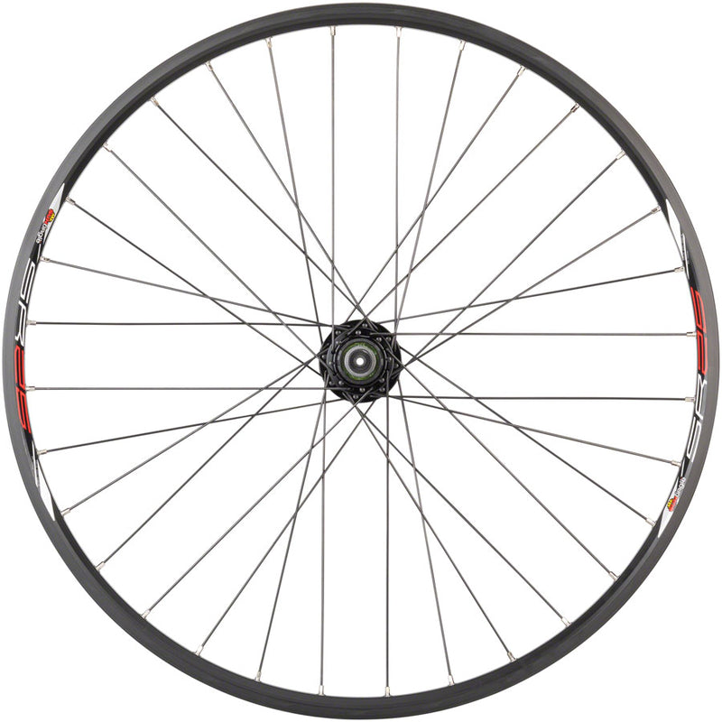 Load image into Gallery viewer, Quality Wheels Sun SR25 Rear Wheel 26in QRx135mm 6-Bolt HG 10 Black Clincher