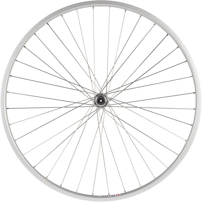 Load image into Gallery viewer, Quality Wheels Value Single Wall Series Front Wheel - 27", QR x 100mm, Rim Brake, Silver, Clincher, 36H