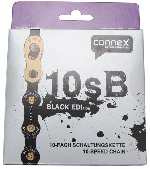 Load image into Gallery viewer, Connex 10sB 10sp Chain, 11/128", Black/Gold