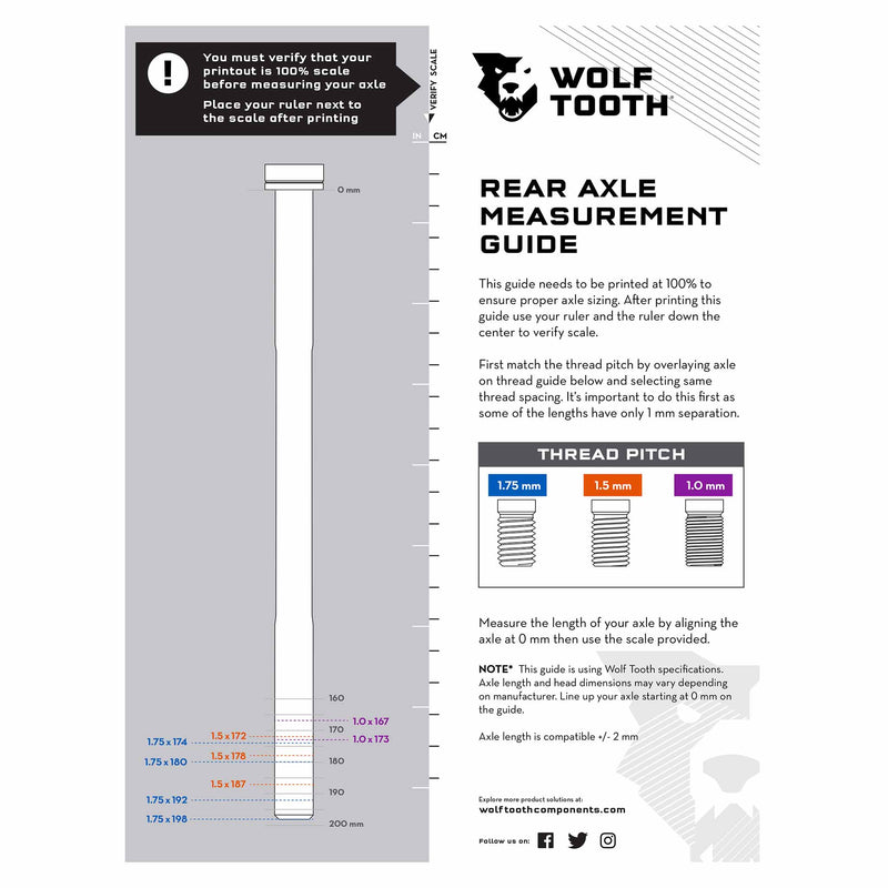Load image into Gallery viewer, Wolf Tooth Rear Thru Axle - M12, 1.0 x 173mm, Black
