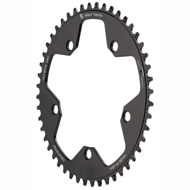 Load image into Gallery viewer, Wolf Tooth Chainring 44t 130 BCD 5-Bolt 10/11/12-Spd Alloy Blk Road Cyclocros