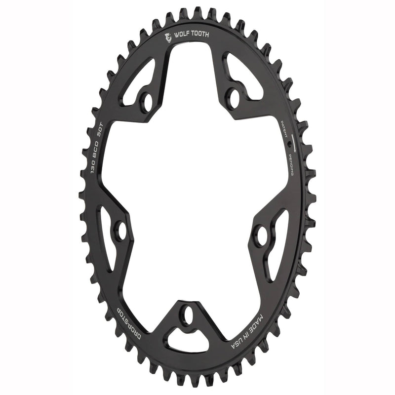 Load image into Gallery viewer, Wolf Tooth Chainring 44t 130 BCD 5-Bolt 10/11/12-Spd Alloy Blk Road Cyclocros