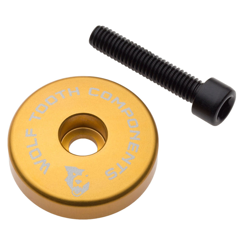 Load image into Gallery viewer, Wolf Tooth Ultralight 6061-T6 Aluminum Stem Cap with Integrated 5mm Spacer for 1-1 - 8" Taper and Straight Steerer, Black, Lightweight & Durable