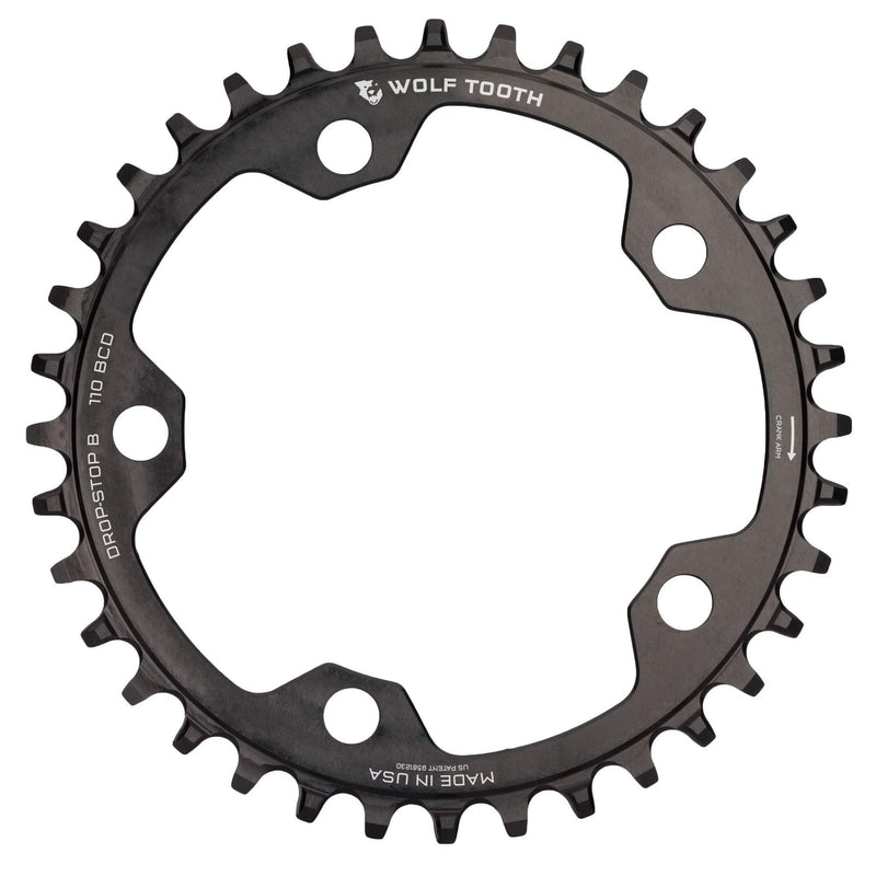 Load image into Gallery viewer, Premium Wolf Tooth Alloy Cyclocross & Road Bike Chainrings – 34t to 46t, 110 BCD, Drop-Stop Tech, 10 - 11 - 12-Speed Compatibility