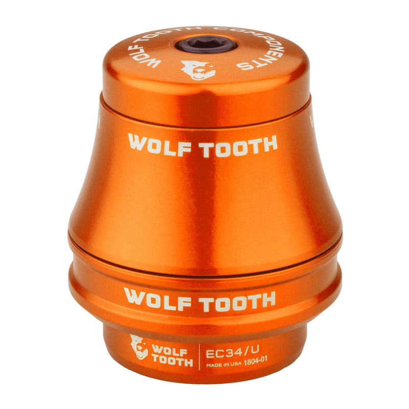 Load image into Gallery viewer, Wolf Tooth Premium EC34/30 Headset - Aircraft-Grade Aluminum, Stainless Steel Bearings, Waterproof Seal, Durable & Corrosion-Resistant, Raw Silver Finish, High-Performance Bicycle Headset for Wet Conditions and Rugged Riding