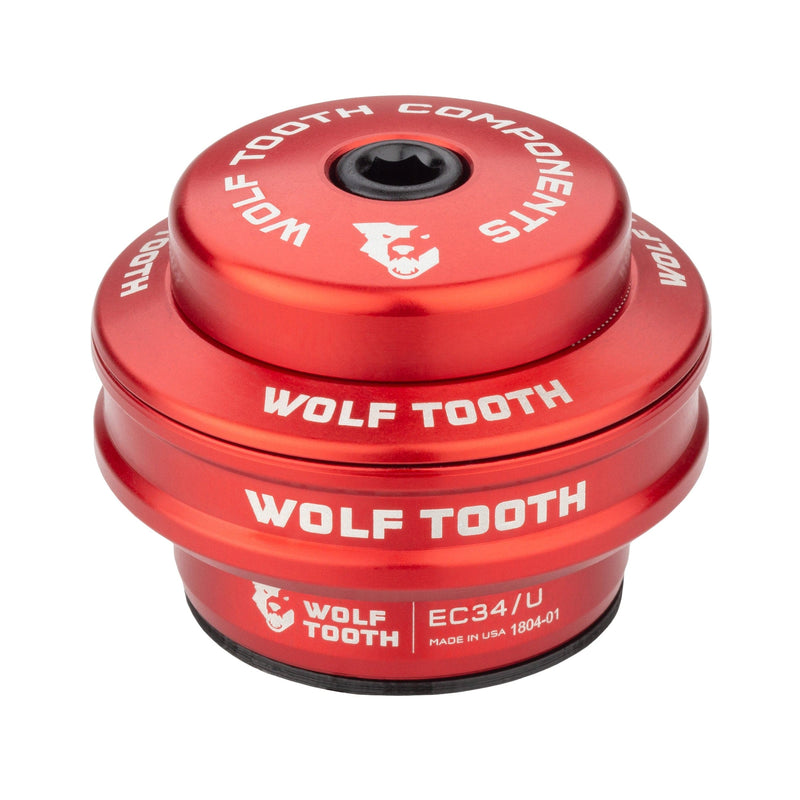 Load image into Gallery viewer, Wolf Tooth Performance Headset EC34/28.6 Upper, 16mm Stack | Aircraft-Grade Aluminum, Black Oxide Bearings, Water-Resistant Seal, Ultralight Stem Cap, Raw Silver Bike Headset for XC, Trail, & Enduro Bikes