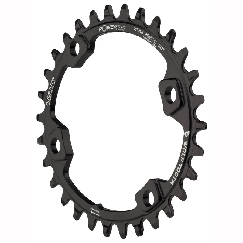 Load image into Gallery viewer, Wolf Tooth 30t Shimano Elliptical Chainring - 96 BCD Alloy for XT M8000 - M7000, Oval Design, Drop-Stop Teeth, 1x Drivetrain Compatibility
