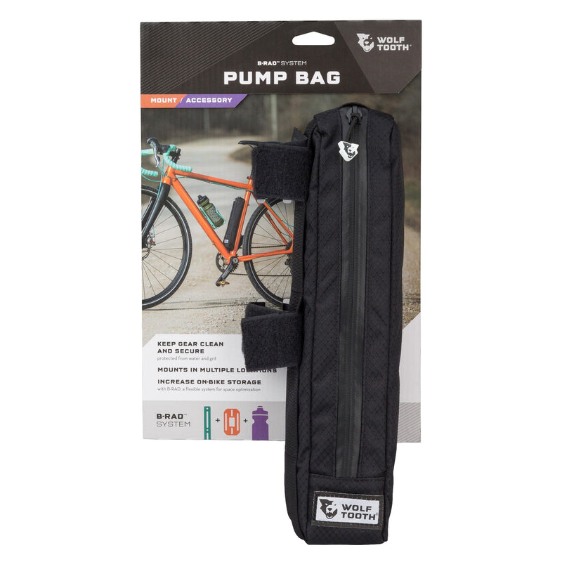 Load image into Gallery viewer, Wolf Tooth Components B-RAD Pump Bag Black For Bike Frame Pumps