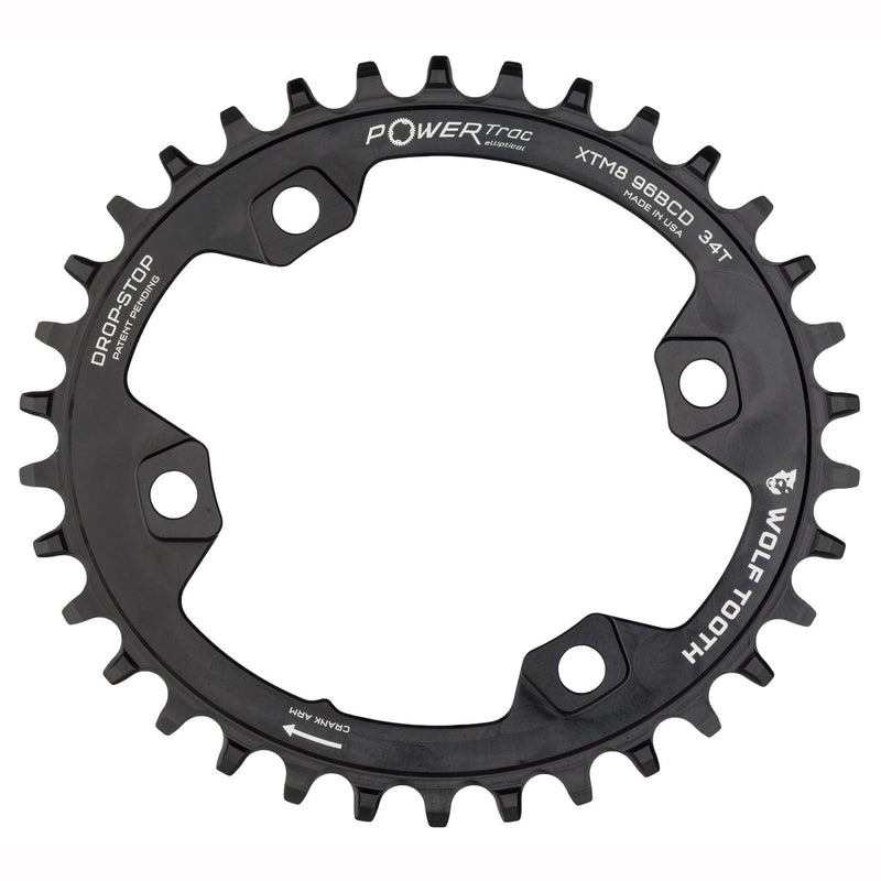 Load image into Gallery viewer, Wolf Tooth 30t Shimano Elliptical Chainring - 96 BCD Alloy for XT M8000 - M7000, Oval Design, Drop-Stop Teeth, 1x Drivetrain Compatibility
