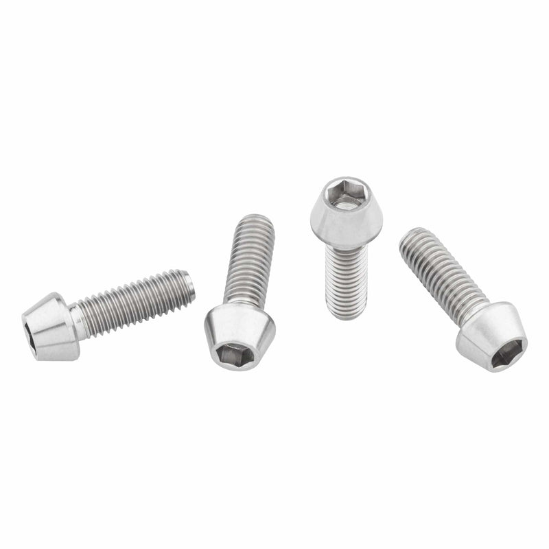 Load image into Gallery viewer, Wolf Tooth Titanium Water Bottle Cage Bolts Standard Head Raw 4 pc.