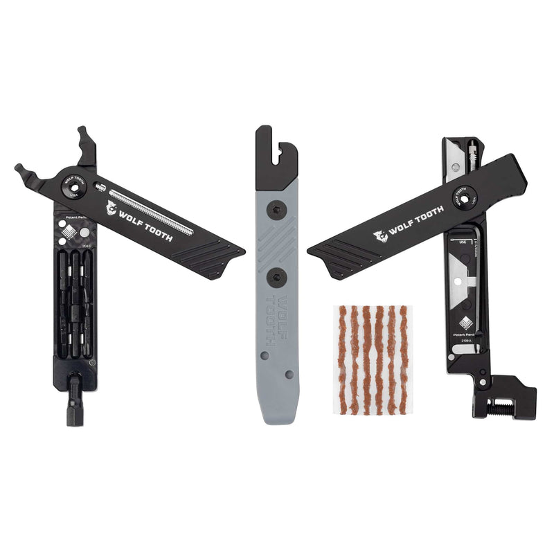 Load image into Gallery viewer, Wolf Tooth 8-Bit Kit One - 3 in 1 Modular Bicycle Multi-Tool Pack, Black/Gray