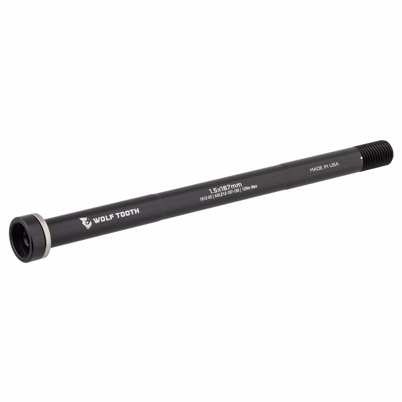 Load image into Gallery viewer, Wolf Tooth 12mm 1.75x192mm Rear Thru Axle - Aerospace-Grade Aluminum, Steel Washer, Precision Fit, Made in Minnesota for Bike Stability & Durability