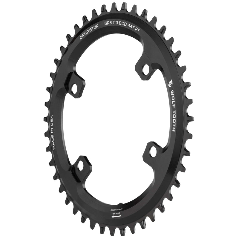 Load image into Gallery viewer, Wolf Tooth Aero 110 Asymmetric 52t Chainring for Shimano GRX 800 Series | CNC Machined Aluminum, Drop-Stop ST, 12-Speed Hyperglide+ Compatible, Lightweight Race-Performance Bicycle Components with Wide/Narrow Tooth Profile