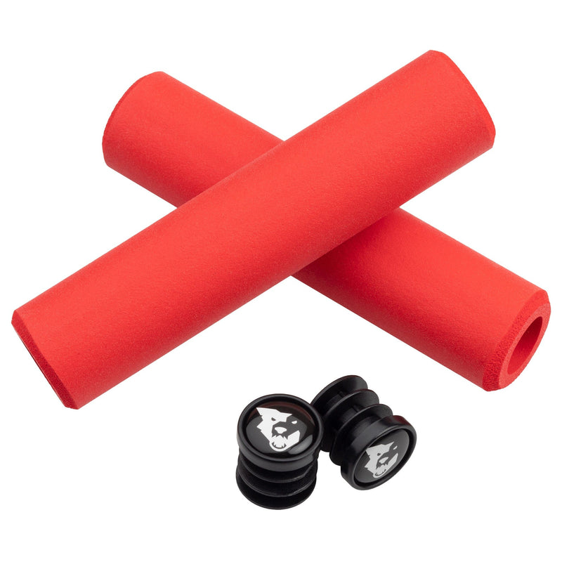 Load image into Gallery viewer, Wolf Tooth Karv Red Silicone Bike Grips - 6.5mm Thick, Vibration-Damping, Tacky All-Weather Grip for Mountain Bike handlebars