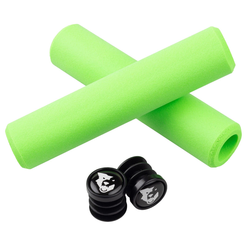 Load image into Gallery viewer, Wolf Tooth Razer Handlebar Grips 5mm Green Silicone - Weather-Resistant, Vibration Damping