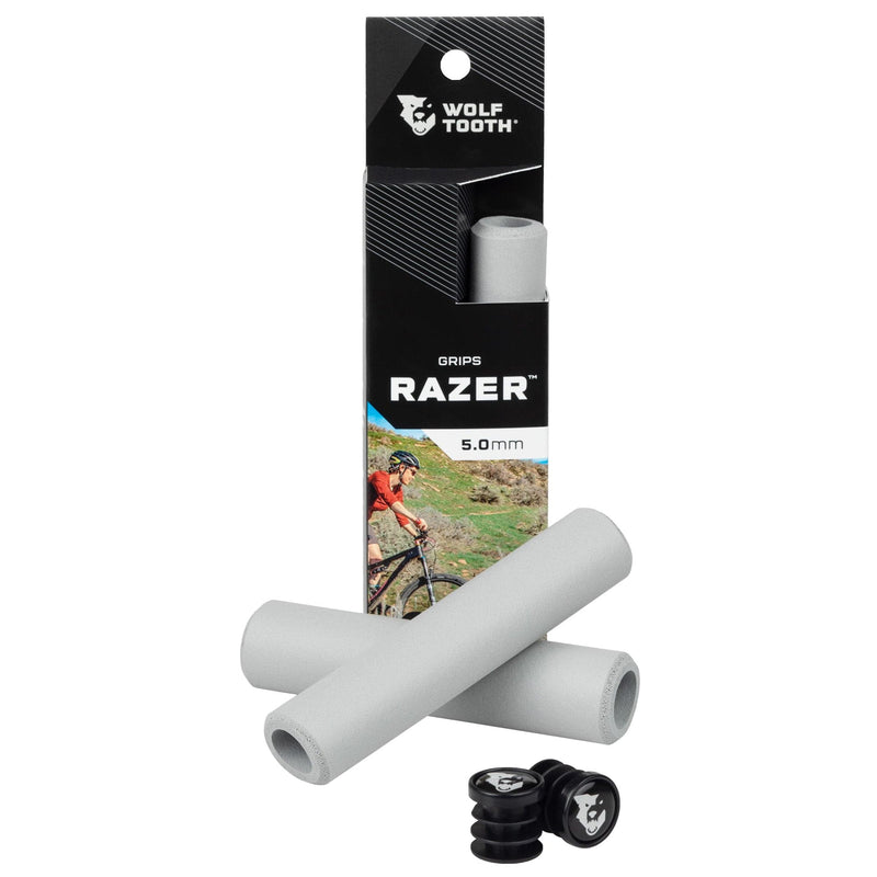 Load image into Gallery viewer, Wolf Tooth Razer Handlebar Grips 5mm Green Silicone - Weather-Resistant, Vibration Damping