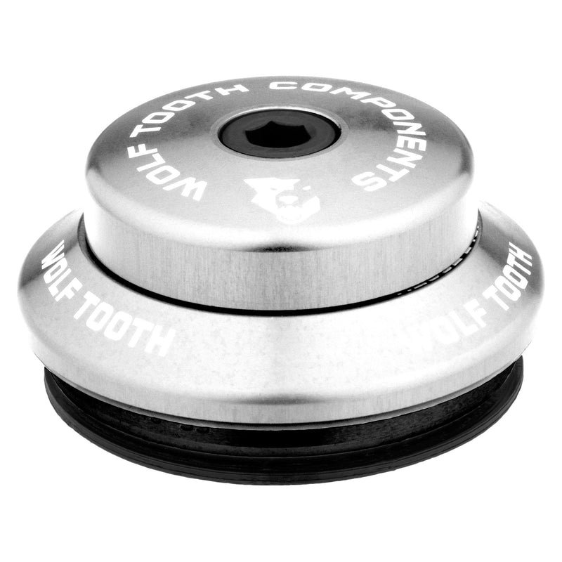 Load image into Gallery viewer, Wolf Tooth IS41/28.6 Performance Headset - Aircraft-Grade Aluminum, Black Oxide Steel Bearings, Water-Resistant Seal, 7mm Stack, Raw Silver Bike Headset for Mountain & Road Cycling