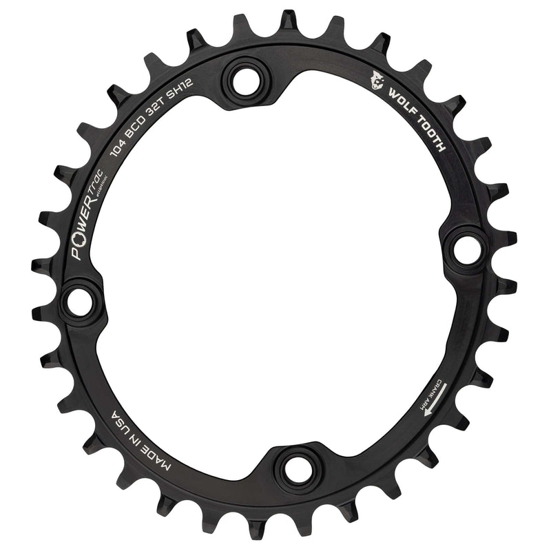 Load image into Gallery viewer, Wolf Tooth 32T 104 BCD Oval Chainring | E-Bike Compatible, 7075-T6 Aluminum
