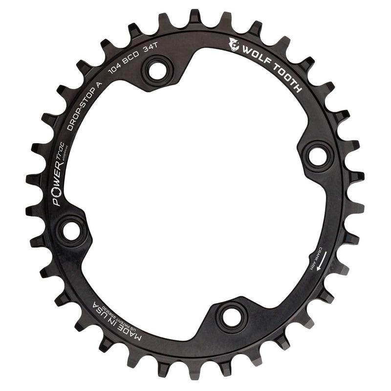 Load image into Gallery viewer, Wolf Tooth Oval 104 BCD Chainrings Black 32T Drop-Stop B