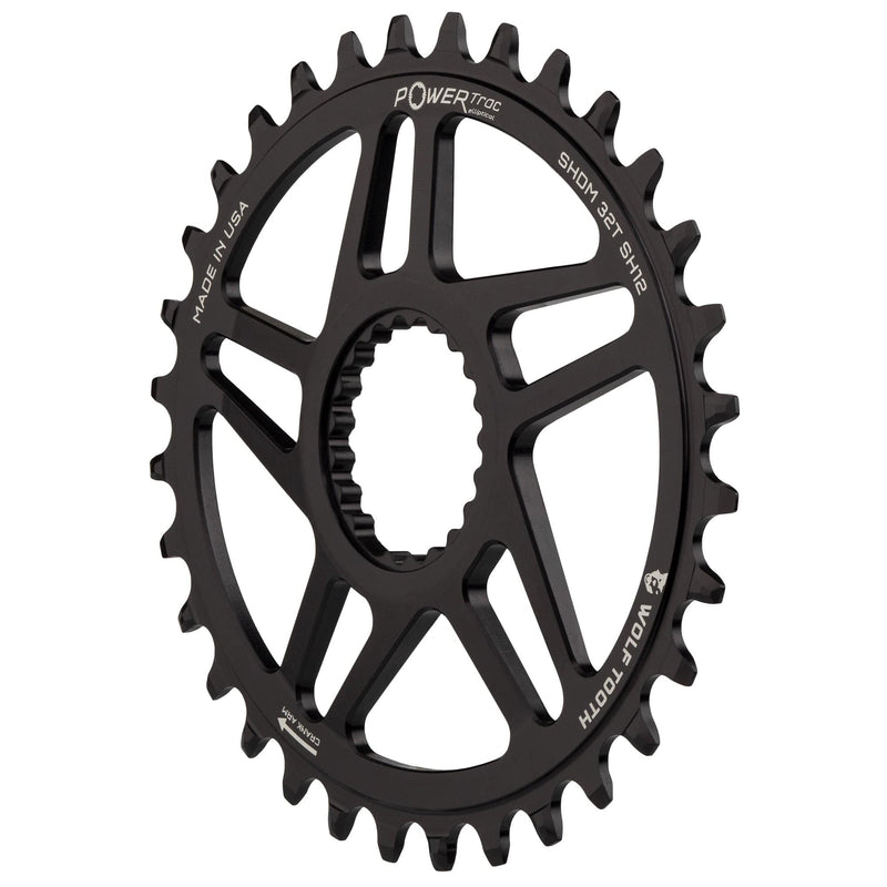 Load image into Gallery viewer, Wolf Tooth Elliptical Direct Mount Chainring - 32t, Shimano Direct Mount, Drop Stop B, Boost, 3mm Offset, Black