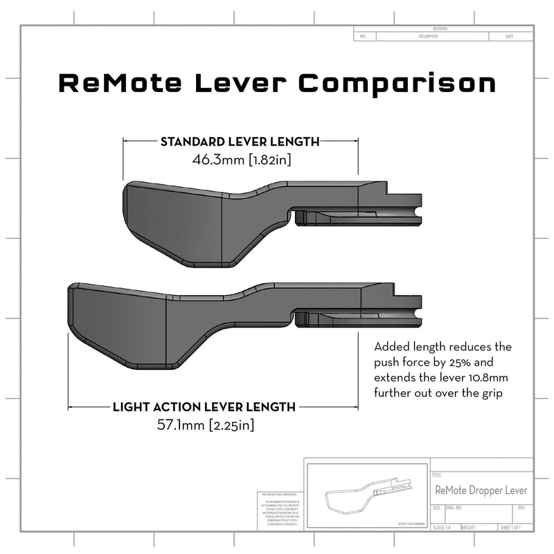 Load image into Gallery viewer, Wolf Tooth Light Action Dropper Lever Collection for SRAM & Shimano I-Spec 2 | Lightweight, Durable, Low-Force, Compatible, Stiffer Spring Benefits