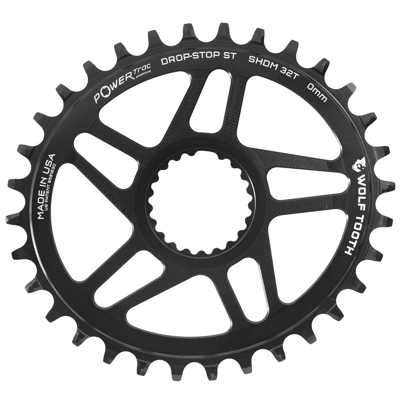 Load image into Gallery viewer, Wolf Tooth Elliptical Direct Mount Chainring - 32t, Shimano Direct Mount, Drop Stop B, Boost, 3mm Offset, Black