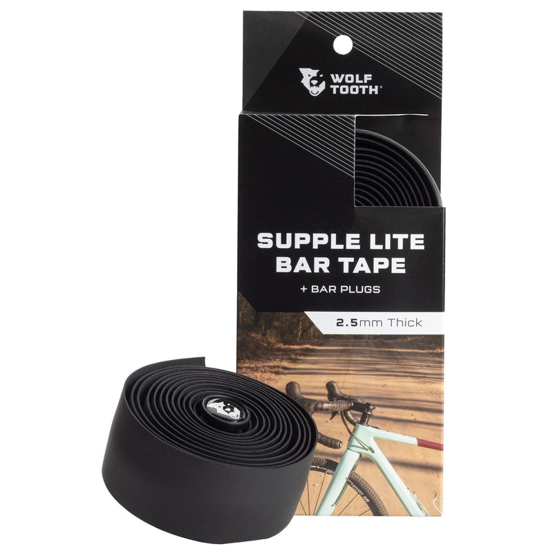 Load image into Gallery viewer, Wolf-Tooth-Supple-Lite-Handlebar-Tape-Black-BRTP0365-Road-Bar-Tape