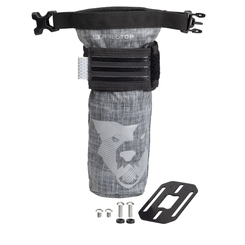 Load image into Gallery viewer, Wolf Tooth B-RAD TekLite Roll-Top Bag 0.6L Gray Bag, Strap, and Mounting Plate