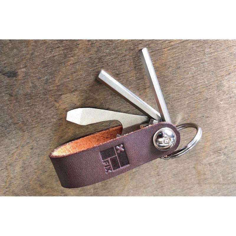 Load image into Gallery viewer, Fix Manufacturing Beer Bike Keychain Folding Tool