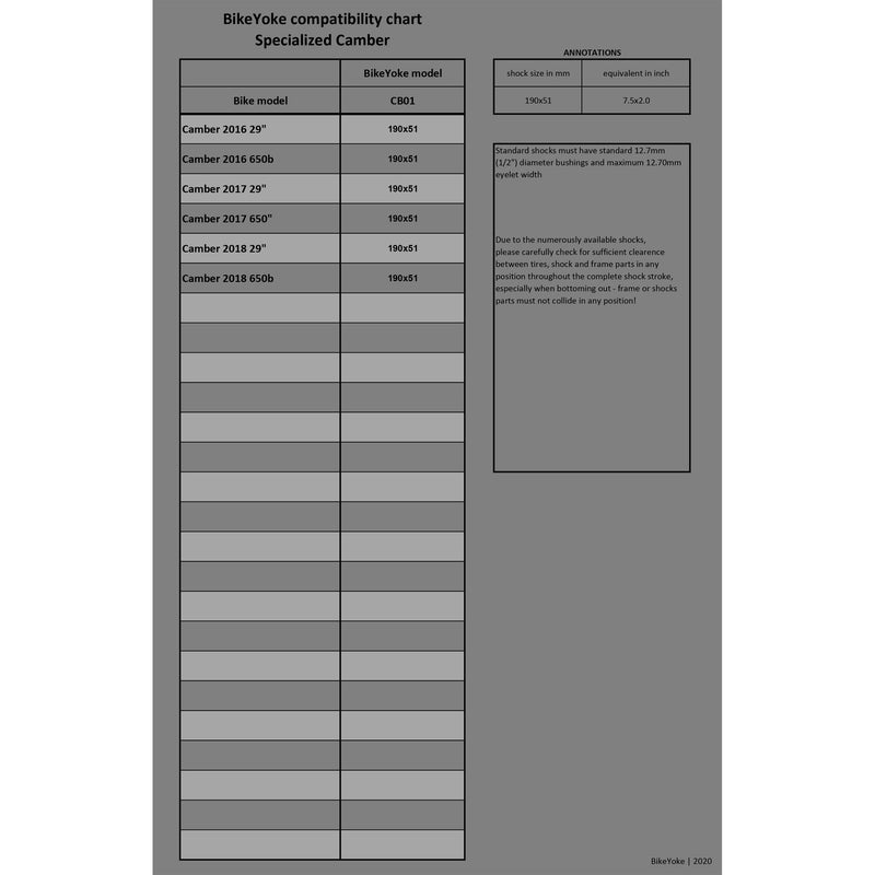 Load image into Gallery viewer, Bike Yoke Yoke CB01, Camber 2016-2018
