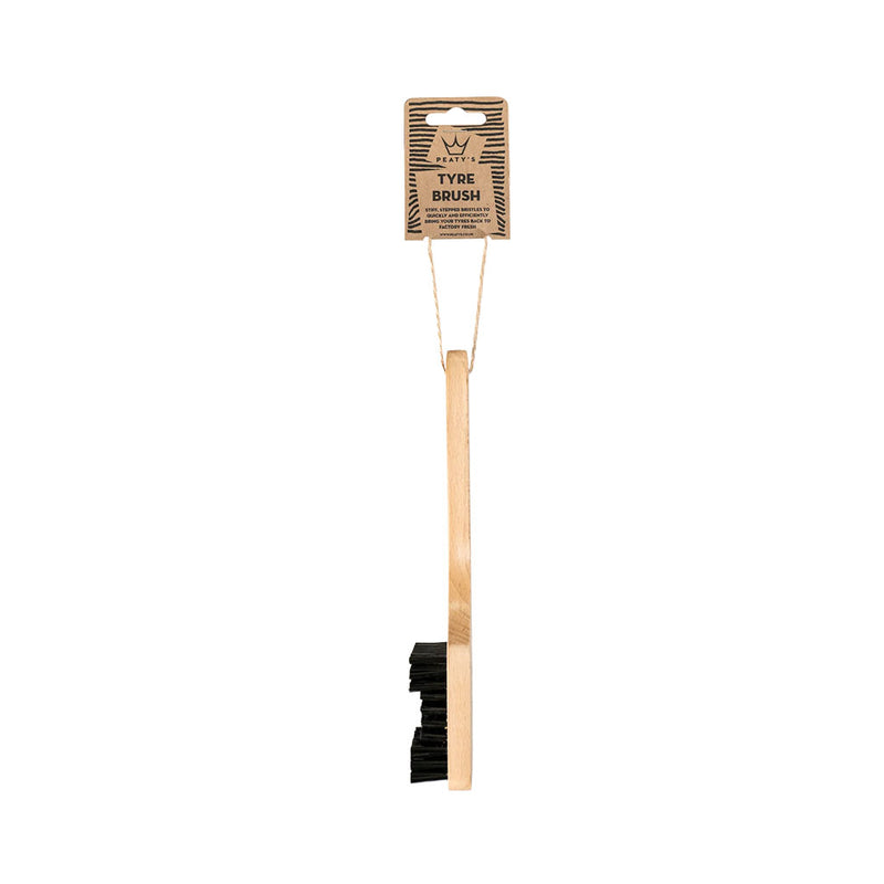 Load image into Gallery viewer, Peaty's Wide Head Tire Brush, Beech Wood