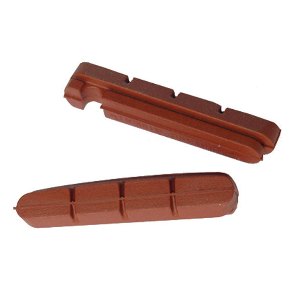 Load image into Gallery viewer, Yokozuna Gen-X Road Cartridge Brake Inserts - Salmon & Black Compatible with Shimano/SRAM