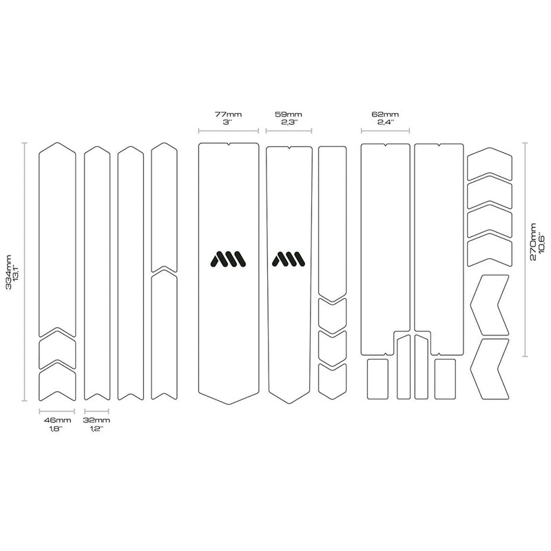 Load image into Gallery viewer, All Mountain Style Total Honeycomb Frame Guard, Clear/Silver