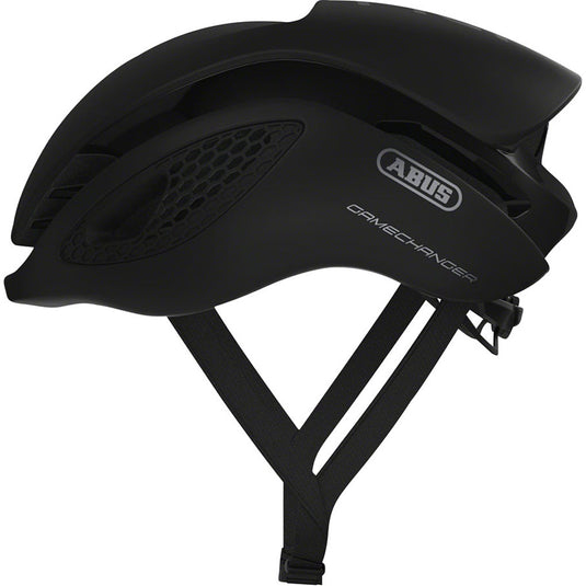 Abus-GameChanger-Helmet-Large-(59-62cm)-Half-Face--Adjustable-Fitting--Ponytail-Compatible--Airport-Aerodynamic-Glasses-Holder--Flowstraps-Black_HE5022