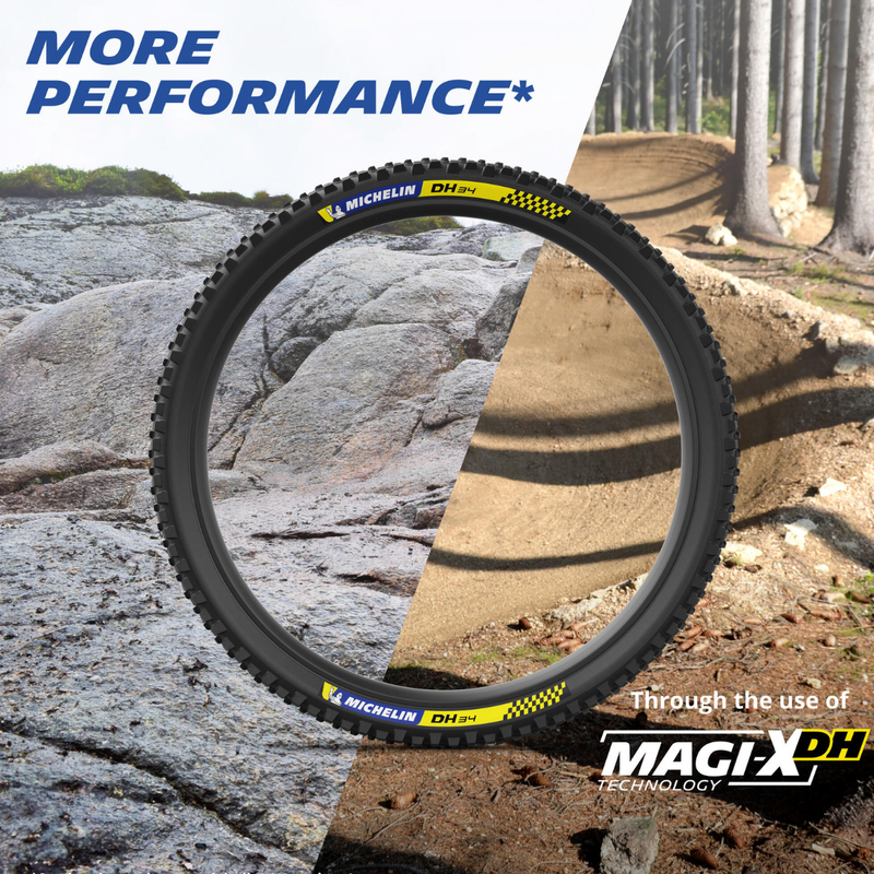 Load image into Gallery viewer, Michelin DH34 Bike Park & Downhill Tires – Tubeless Ready, Magi-X & Gum-X Technology, Durable Casings for All Mountain & Enduro Riding