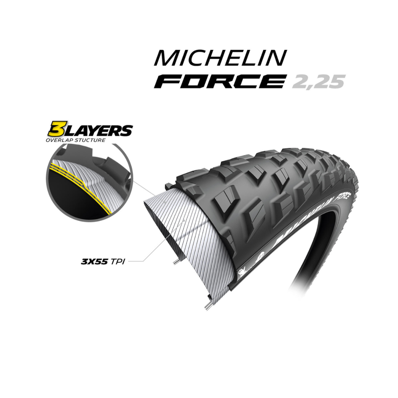 Load image into Gallery viewer, Michelin Force Access Mountain Tires – Durable, High-Performance Clincher Tubeless-Ready Tires for Hard Packed Terrain, Racing-Inspired Tread, 29" & 27.5" Sizes
