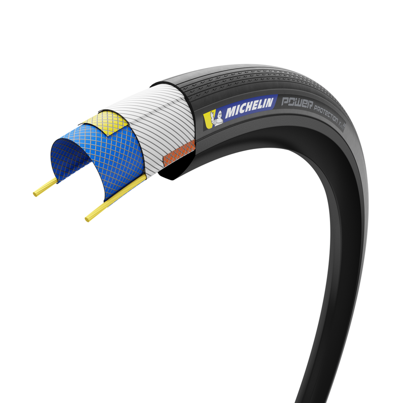 Load image into Gallery viewer, Michelin Power Protection Road Tire, 700x28C, Folding, Tubeless Ready, MAGI-X, Black