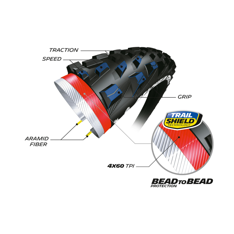 Load image into Gallery viewer, Michelin Force AM Performance Line TLR Tubeless MTB Tires — 26" & 27.5" Sizes, Trail Shield Casing, Bead To Bead Protection, Aggressive Traction
