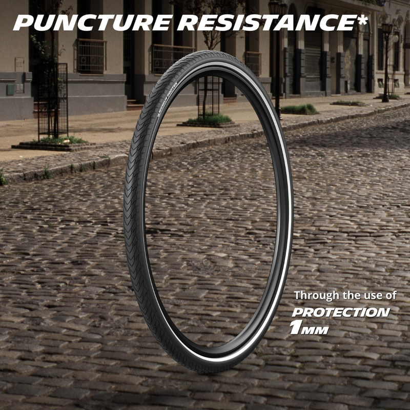 Load image into Gallery viewer, Michelin Protek 27x1-1/4 Wire TPI Bk/Blk 97366