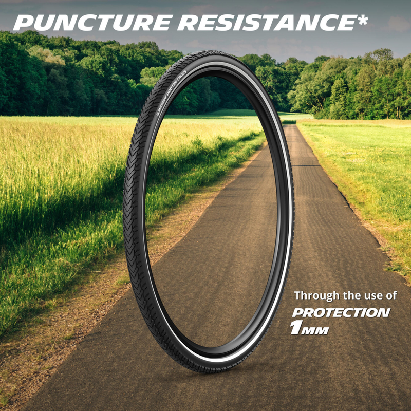 Load image into Gallery viewer, Michelin Protek Cross BR 26 x 1.60 & 1.85 All-Terrain E-Bike Tire with Anti-Puncture Reinforcement, City Rubber Compound, City Shield Casing