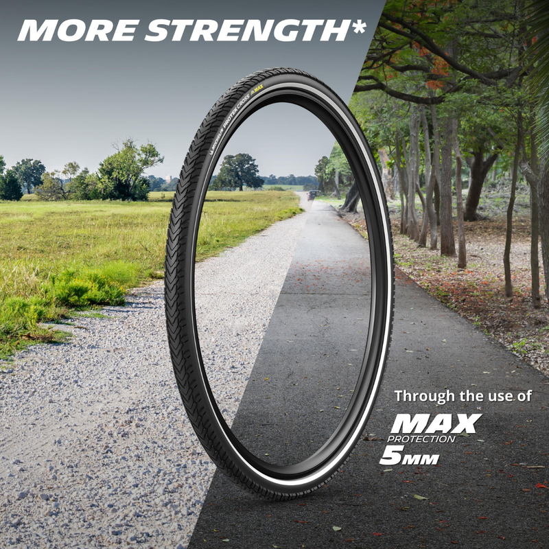Load image into Gallery viewer, High-Performance Michelin Bicycle Tires & Tubeless-Ready Tubes | Puncture Protection, Reinforced Casing, Reflective Strips for On & Off-Road Cycling