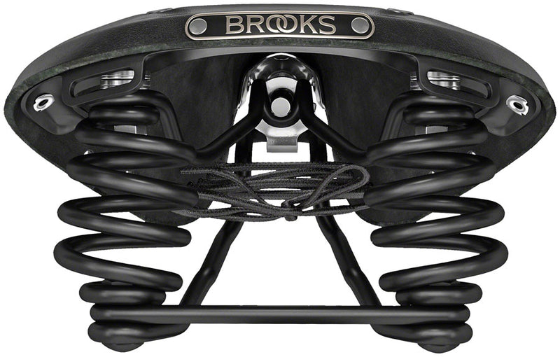 Load image into Gallery viewer, Brooks Flyer Saddle - Black 166mm Width Leather Steel Rails Unisex